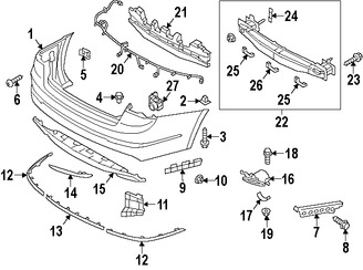 Foto de Soporte de cubierta de parachoques Original para Kia Cadenza 2014 2015 2016 Marca KIA Nmero de Parte 866513R500