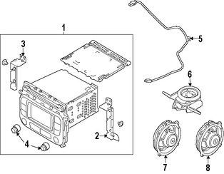 Foto de Perilla de Radio Original para Kia Forte Kia Forte5 Kia Forte Koup Marca KIA Nmero de Parte 96173A7000WK