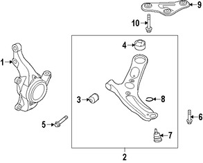 Foto de Soporte Brazo Control Suspension Original para Kia Forte Koup Kia Forte5 Kia Forte Marca KIA Nmero de Parte 624763Z000