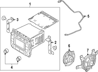 Foto de Unidad de Control de Radio Original para Kia Forte Koup 2014 2015 2016 Marca KIA Nmero de Parte 96160A7411WK