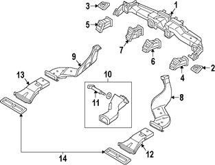 Foto de Ducto de Aire del Panel de Instrumentos Original para Kia K900 2015 2016 2017 Marca KIA Nmero de Parte 974703T001