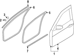 Foto de Sello de la puerta Original para Kia K900 2015 2016 2017 Marca KIA Nmero de Parte 821403T000