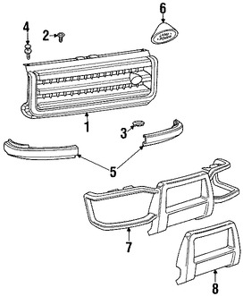 Foto de Molde de rejilla Original para Land Rover Discovery 1999 2000 2001 2002 Marca LAND ROVER Nmero de Parte DHH100700PCM