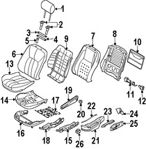 Foto de Apoyabrazos del Asiento Original para Land Rover Range Rover Marca LAND ROVER Nmero de Parte HDA000051VAE