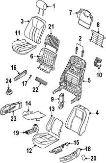 Foto de Apoyabrazos del Asiento Original para Land Rover Range Rover 2008 2009 2010 2011 2012 Marca LAND ROVER Nmero de Parte HDA000051LER