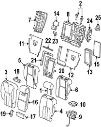 Foto de Panel posterior de Asiento Original para Land Rover Range Rover Marca LAND ROVER Nmero de Parte HMS000020PVA