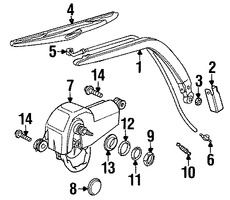 Foto de Motor Limpiaparabrisas Vidrio Trasero Original para Land Rover Freelander 2002 2003 2004 2005 Marca LAND ROVER Nmero de Parte DLB101621