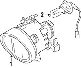 Foto de Bombilla de la luz de niebla Original para Land Rover Freelander Land Rover LR3 Land Rover Range Rover Sport Land Rover Range Rover Land Rover Discovery Marca LAND ROVER Parte #XZQ000110