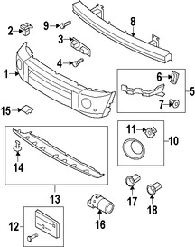 Foto de Soporte de cubierta de parachoques Original para Land Rover LR3 2005 2006 2007 2008 2009 Marca LAND ROVER Nmero de Parte DPN500031