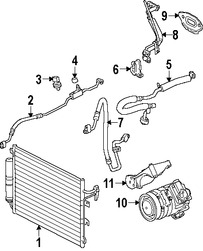 Foto de Manguera Refrigerante Aire Acondicionado Original para Land Rover LR3 Land Rover Range Rover Sport Marca LAND ROVER Nmero de Parte JUE501250