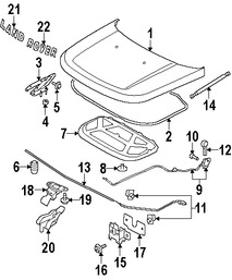 Foto de Aislamiento del capo Original para Land Rover LR3 Land Rover Range Rover Sport Land Rover Marca LAND ROVER Nmero de Parte LR013222