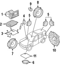 Foto de Altavoz Original para Land Rover LR3 Land Rover Range Rover Land Rover Marca LAND ROVER Nmero de Parte XQN500020