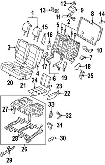 Foto de Bastidor de Asiento Original para Land Rover LR3 Land Rover Marca LAND ROVER Nmero de Parte HTA500240