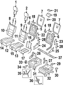 Foto de Guia de Reposacabezas Original para Land Rover LR3 Land Rover  Land Rover Range Rover Sport Marca LAND ROVER Nmero de Parte HJQ500190PVJ