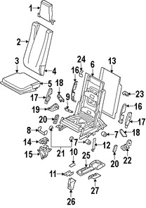 Foto de Bastidor de Asiento Original para Land Rover LR3 Land Rover Marca LAND ROVER Nmero de Parte HTD500260