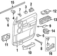 Foto de Panel Interior de Puerta Original para Land Rover LR3 2005 2006 2007 2008 2009 Marca LAND ROVER Nmero de Parte VBA500060