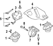 Foto de Soporte de Montura del motor Original para Land Rover Range Rover Sport Land Rover LR3 Marca LAND ROVER Nmero de Parte KKU500600