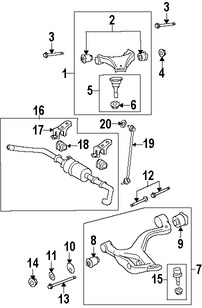 Foto de Barra Estabilizadora de Suspensin Original para Land Rover Range Rover Sport Marca LAND ROVER Nmero de Parte LR032959