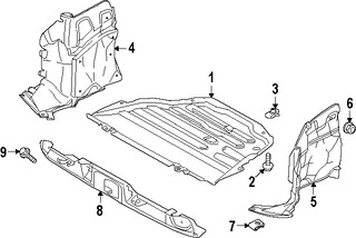 Foto de Guardasalpicaduras del soporte del radiador Original para Land Rover LR2 2008 2009 2010 Marca LAND ROVER Nmero de Parte LR006779