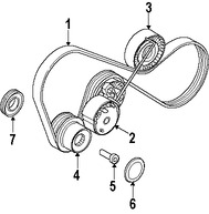 Foto de Banda serpentina Original para Land Rover LR2 2008 2009 2010 2011 2012 Marca LAND ROVER Nmero de Parte LR003570