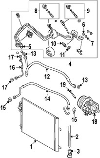 Foto de Interruptor de Lado de presin alta Aire Acondicionado Original para Land Rover LR2 Land Rover Marca LAND ROVER Nmero de Parte LR012018