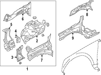 Foto de Soporte de la Bandeja de la batera Original para Land Rover LR2 Marca LAND ROVER Nmero de Parte LR020527