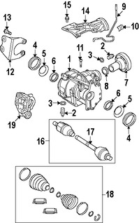 Foto de Sello de Eje de Salida Caja de Transferencia Original para Land Rover LR2 Land Rover Marca LAND ROVER Nmero de Parte LR003153