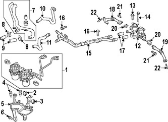 Foto de Vlvula de Chequeo de Bomba de Aire Original para Toyota Tundra Toyota Sequoia Toyota Land Cruiser   Lexus LX570 Marca LEXUS Nmero de Parte 2570138064