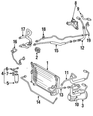 Foto de Manguera Descarga Refrigerante Aire Acondicionado Original para Lexus LS400 1990 1991 1992 Marca LEXUS Nmero de Parte 8871150030