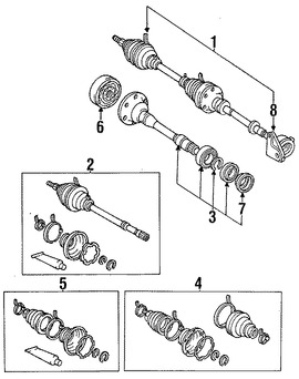 Foto de Eje de Homocintica Original para Lexus ES250 1990 1991 Toyota Camry 1988 1989 1990 1991 Marca LEXUS Nmero de Parte 4342032073