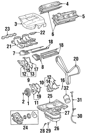 Foto de Polea del cigueal Original para Lexus SC400 Marca LEXUS Nmero de Parte 1340750030