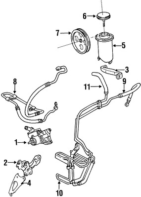 Foto de Manguera de Presin Direccin hidrulica Original para Lexus SC300 1992 1993 1994 Marca LEXUS Nmero de Parte 4441124101