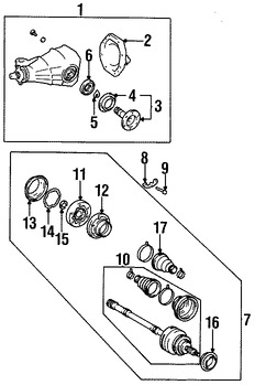 Foto de Sello Semieje Junta Homocinetica Original para Lexus LS400 Lexus GS300 Lexus GS400 Lexus GS430 Lexus IS300 Lexus SC430 Marca LEXUS Nmero de Parte 4245350010