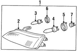 Foto de Portabombilla del Faro Original para Lexus ES300 Lexus ES350 Marca LEXUS Nmero de Parte 9007599117