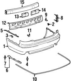 Foto de Enganche de cubierta de parachoques Original para Lexus GS300 Lexus GS400 Lexus GS430 Marca LEXUS Nmero de Parte 9046706015C0