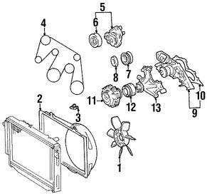 Foto de Polea Tensora Correa Accesoria Original para Lexus Toyota Marca LEXUS Nmero de Parte 166030W030