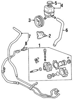 Foto de Polea de Bomba de Direccin Original para Lexus LX470 Lexus GX470 Toyota Land Cruiser Toyota 4Runner Marca LEXUS Nmero de Parte 4431160090