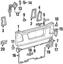 Foto de Manilla Puerta Trasera Original para Lexus LX470 2005 2006 2007 Toyota Land Cruiser 2005 2006 2007 Marca LEXUS Nmero de Parte 6921260030C0