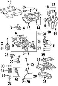 Foto de Guia de Cadena de Tiempo Original para Lexus Toyota Marca LEXUS Nmero de Parte 135610P010