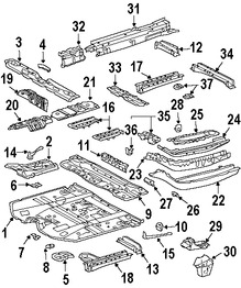 Foto de Bandeja de Piso Original para Toyota Highlander Lexus RX330 Lexus RX350 Lexus RX400h Lexus Marca LEXUS Nmero de Parte 5811148916