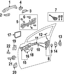 Foto de Bisagra de puerta Original para Toyota Lexus Marca LEXUS Nmero de Parte 6872002020