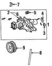 Foto de Polea de la bomba de agua del motor Original para Lexus IS300 Lexus GS300 Marca LEXUS Nmero de Parte 1637146040