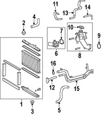 Foto de Sello del Termostato del Refrigerante del Motor Original para Toyota  Lexus Marca LEXUS Nmero de Parte 1632631020