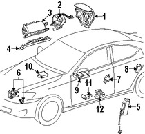 Foto de Sensor de impacto del Air Bag Original para Scion Toyota Lexus Marca LEXUS Nmero de Parte 8983106040