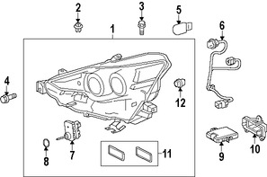 Foto de Portabombilla del Faro Original para Lexus IS250 Lexus IS350 Lexus IS200t Lexus IS300 Marca LEXUS Nmero de Parte 8116553750