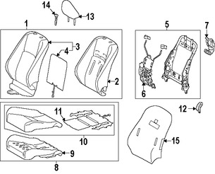 Foto de Respaldo completo de Asiento Original para Lexus IS250 2015 Lexus IS350 2015 2016 Lexus IS200t 2016 Lexus IS300 2016 Marca LEXUS Nmero de Parte 7140253070B3