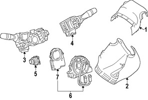 Foto de Cubierta de la Columna de Direccion Original para Lexus ES350 Lexus ES300h Marca LEXUS Nmero de Parte 4528633280C0