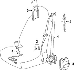 Foto de Receptaculo del Cinturon de Seguridad Original para Lexus ES300h 2016 2017 Lexus ES350 2016 2017 Marca LEXUS Nmero de Parte 7323033732C0