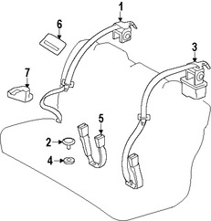 Foto de Receptaculo del Cinturon de Seguridad Original para Lexus ES350 Lexus ES300h Marca LEXUS Nmero de Parte 7347033130C0