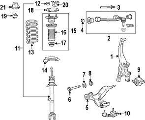 Foto de Soporte Brazo Control Suspension Original para Lexus RC350 Lexus  Lexus GS450h Lexus GS200t Lexus GS350 Marca LEXUS Nmero de Parte 4807524070